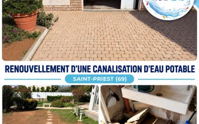 Renouvellement d’une canalisation d’eau potable à Saint-Priest (69)