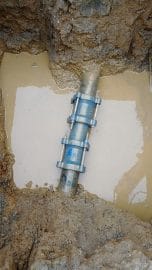 Réparation conduite d'eau potable