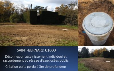 Raccordement assainissement public à Saint-Bernard 01600