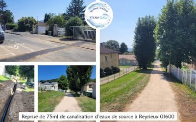 Reprise canalisation d&rsquo;eaux de source à Reyrieux 01600