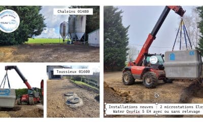 2 microstations en installations neuves à Toussieux 01600 et Chaleins 01480